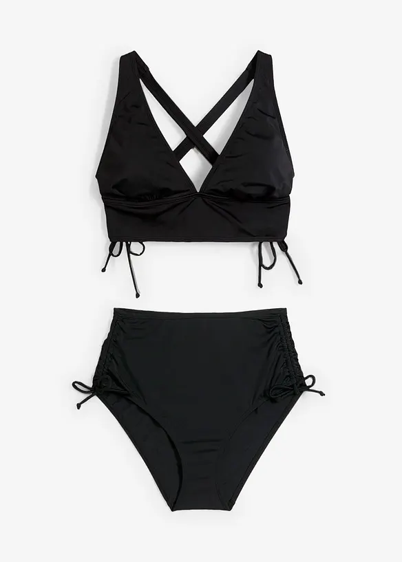 Bikini a bustier con spalline incrociate (set 2 pezzi), bonprix