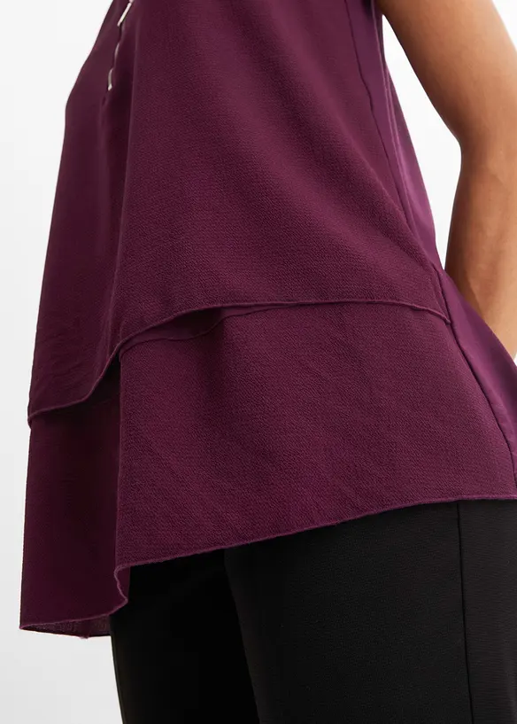 Top in viscosa con cerniera, bonprix