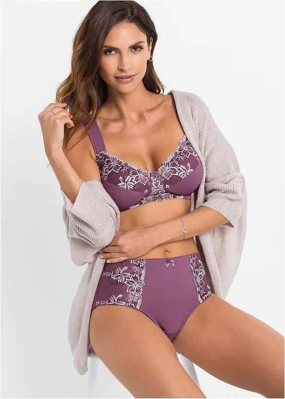 Reggiseno senza ferretto con spalline imbottito (pacco da 2), bonprix