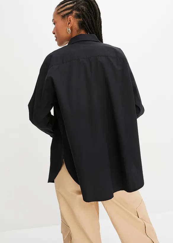 Camicia oversize con bottoni in puro cotone, bonprix