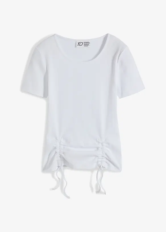 T-shirt a coste in puro cotone biologico, bonprix