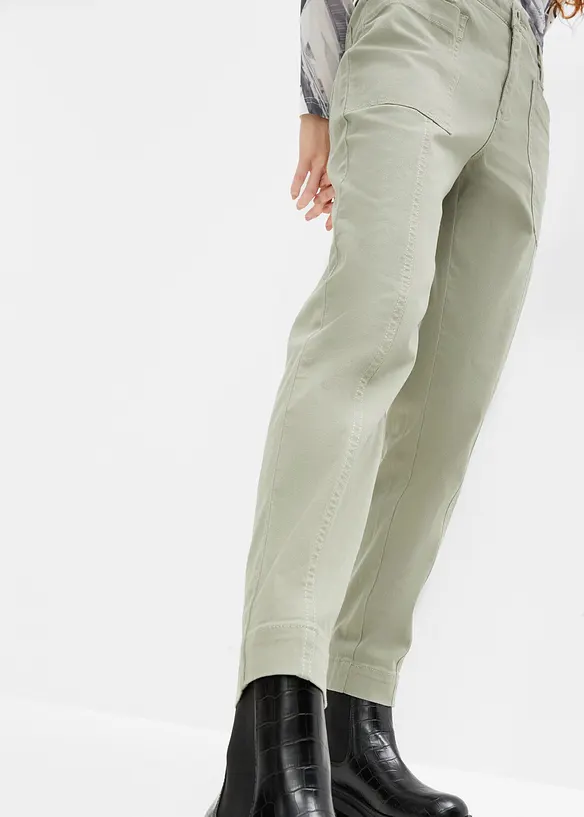 Pantaloni boyfriend in twill, RAINBOW