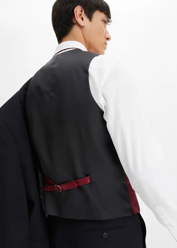 Completo da matrimonio (5 pezzi) giacca, pantaloni, gilet, cravatta, fazzolettino, slim fit, bonprix