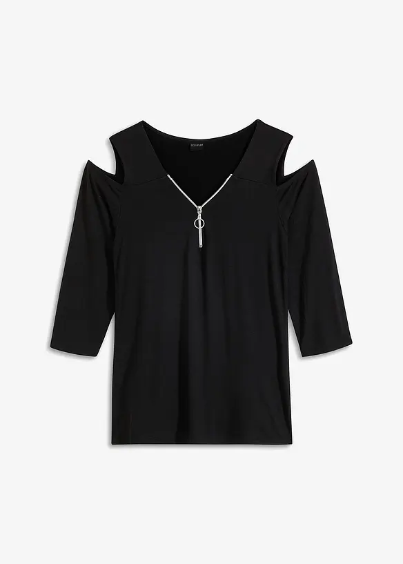 Maglia con cut-out in viscosa, bonprix