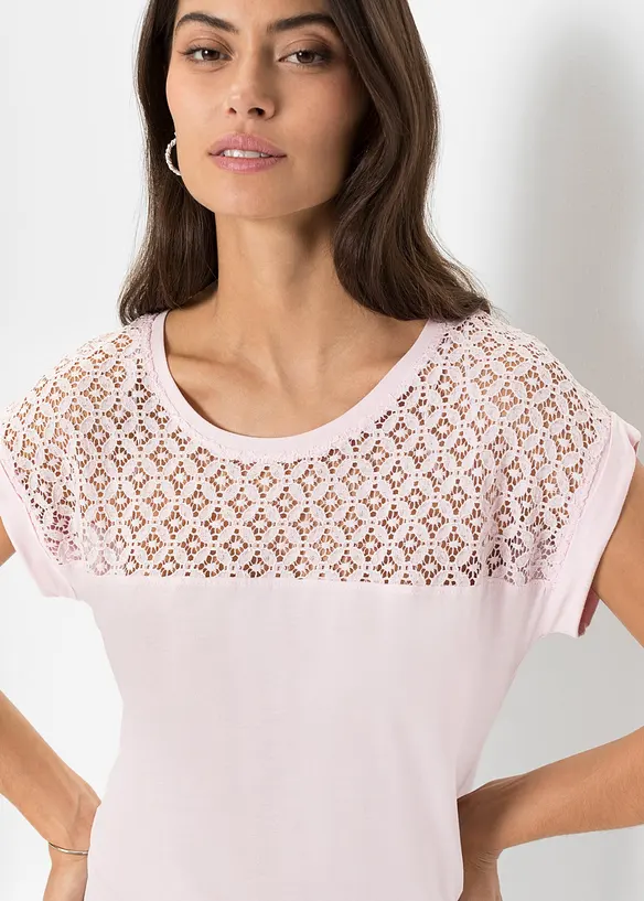 Maglia con pizzo, bonprix