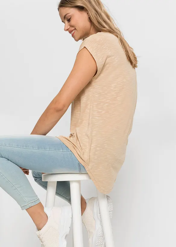 Maglia lunga in misto viscosa, bonprix