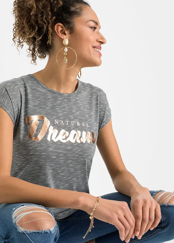 Maglia lunga in misto viscosa, bonprix