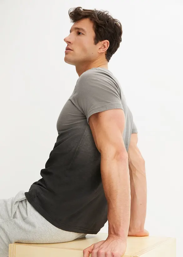 T-shirt in puro cotone, slim fit, bonprix