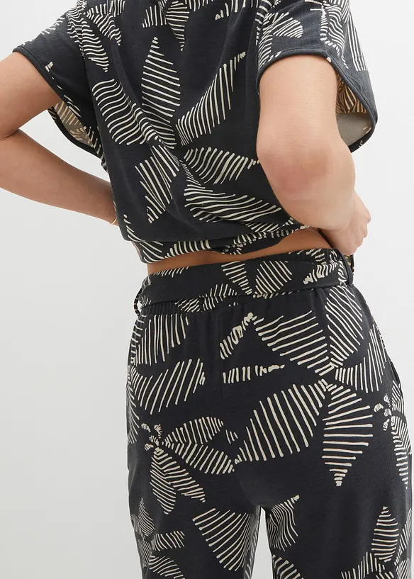 Pantaloni con elastico in vita e laccetto, bonprix