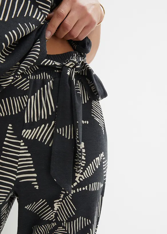 Pantaloni con elastico in vita e laccetto, bonprix