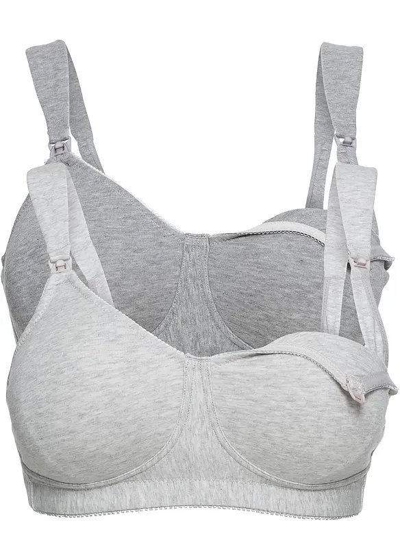Reggiseno allattamento senza ferretto con cotone biologico (pacco da 2), bonprix