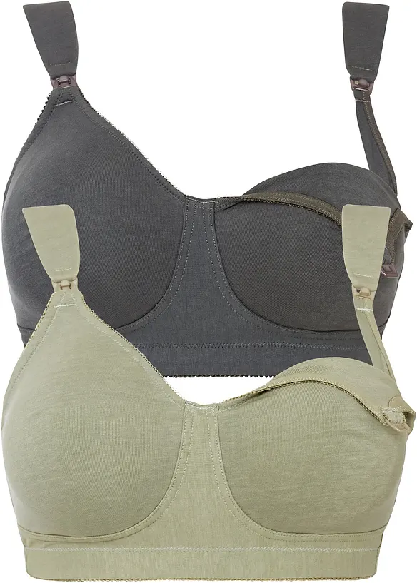 Reggiseno allattamento senza ferretto con cotone biologico (pacco da 2), bonprix