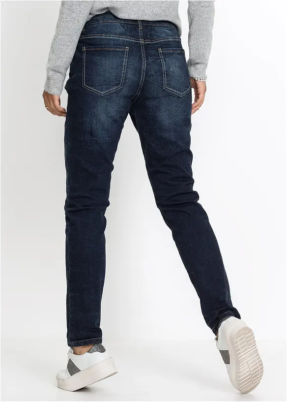 Jeans boyfriend elasticizzati, vita media, bonprix
