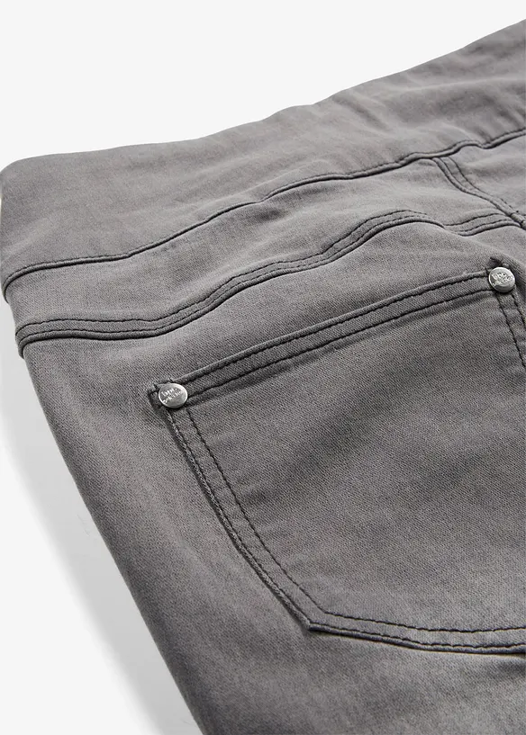 Jeans ultra elasticizzati con bordo vita comodo straight, vita media, bonprix