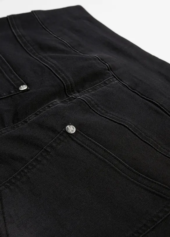 Jeans ultra elasticizzati con bordo vita comodo straight, vita media, bonprix