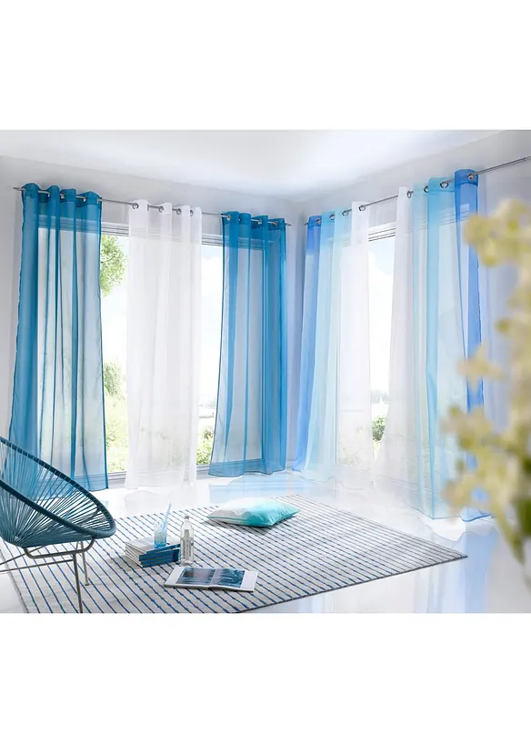 Tenda con poliestere riciclato e colori sfumati (pacco da 2), bonprix