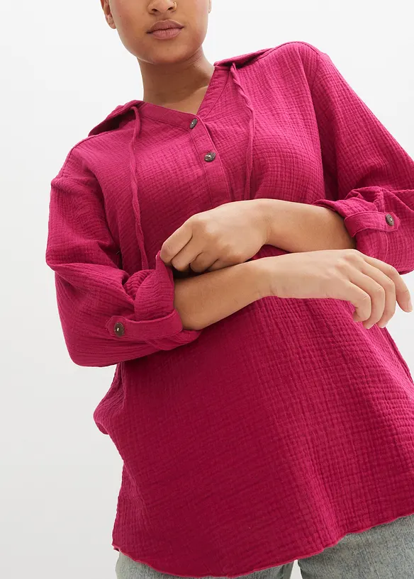 Blusa in mussola di puro cotone, bonprix
