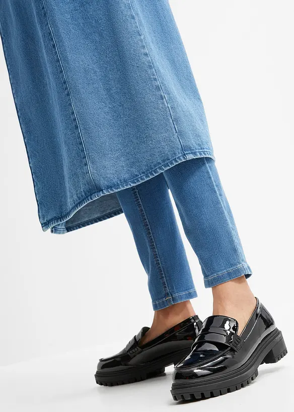 Jeggings skinny con cinta comoda, vita media, bonprix