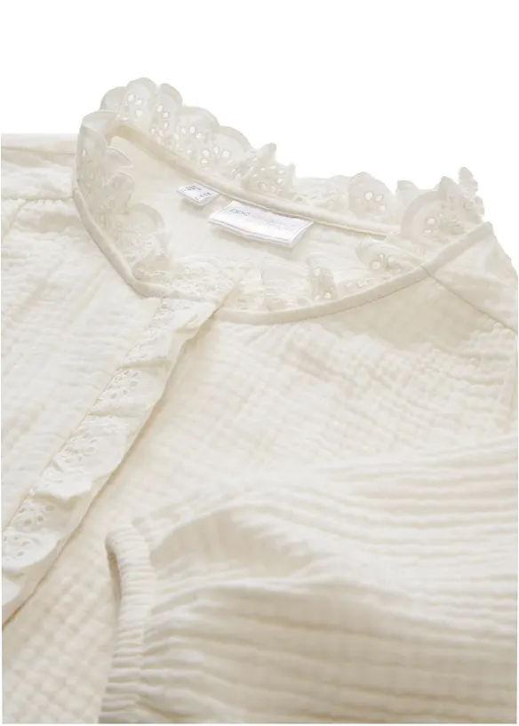Camicetta in mussola con pizzo, bonprix