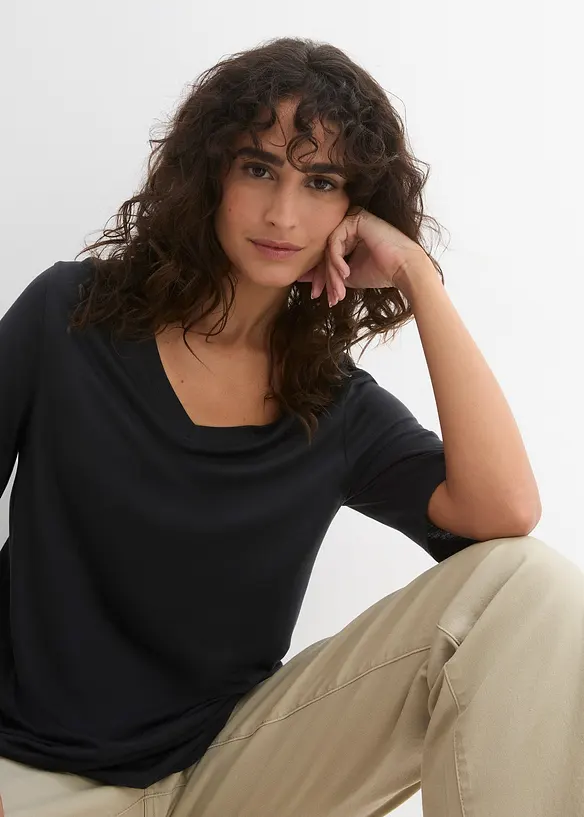 Maglia lunga in morbida viscosa (pacco da 2), bonprix