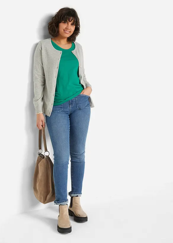 Top lungo in puro cotone (pacco da 5), bonprix