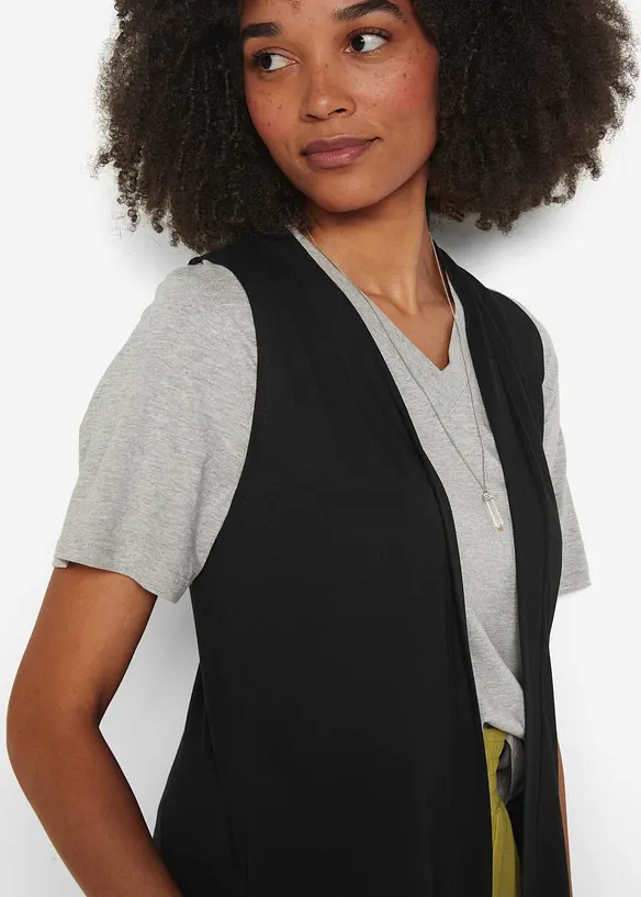 Gilet in maglina di viscosa, bonprix