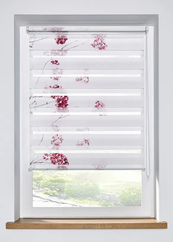 Tenda a rullo doppia con fiori, bonprix