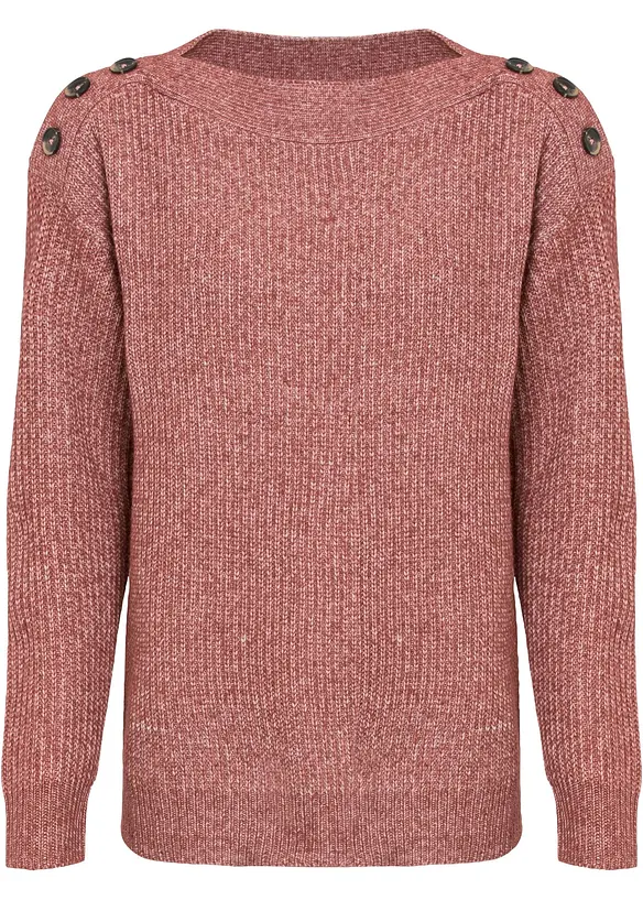 Maglione oversize con bottoni, bonprix