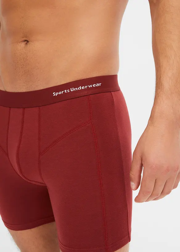 Boxer aderenti media lunghezza con cotone biologico (pacco da 3), bonprix