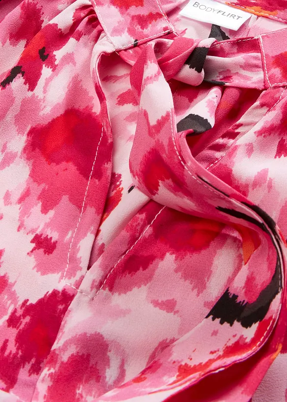 Blusa in chiffon con fiocco, bonprix