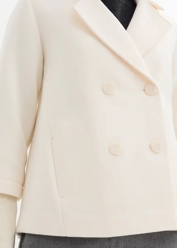 Caban con maniche in maglia, bonprix