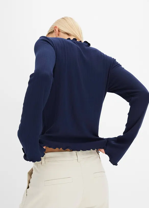 Maglia a maniche lunghe a coste, bonprix