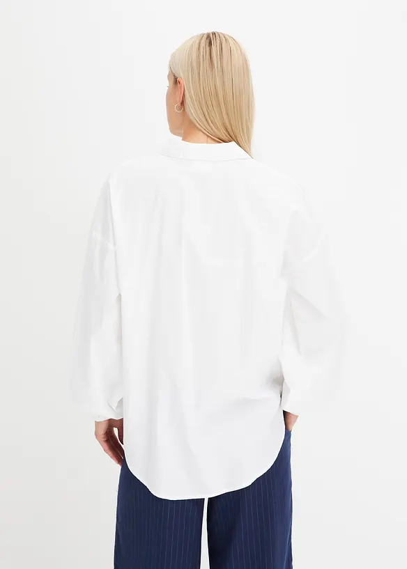 Camicia lunga oversize in puro cotone, bonprix