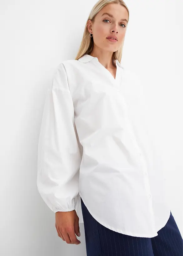 Camicia lunga oversize in puro cotone, bonprix
