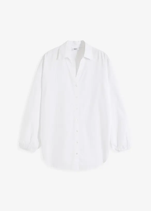 Camicia lunga oversize in puro cotone, bonprix