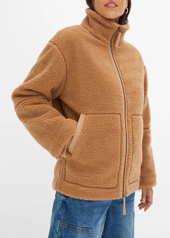 Giacca in pile teddy imbottita, bonprix
