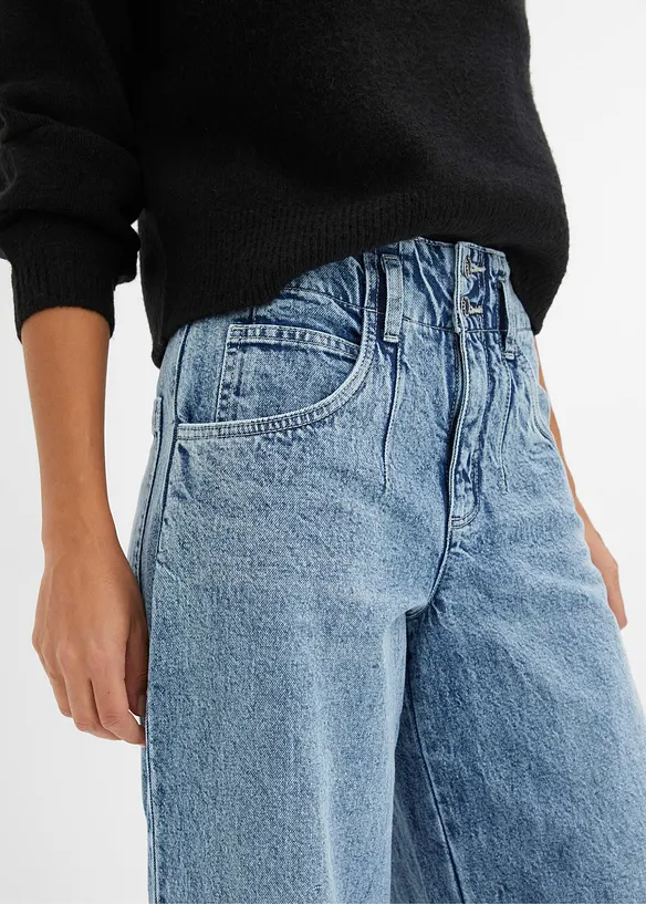 Jeans wide leg, vita alta, bonprix