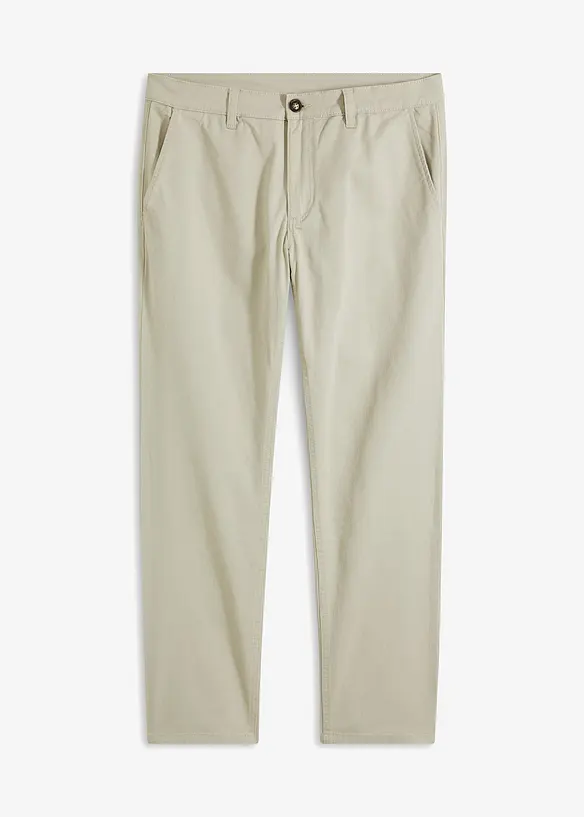 Pantaloni chino elasticizzati con cotone biologico relaxed fit, straight, bonprix