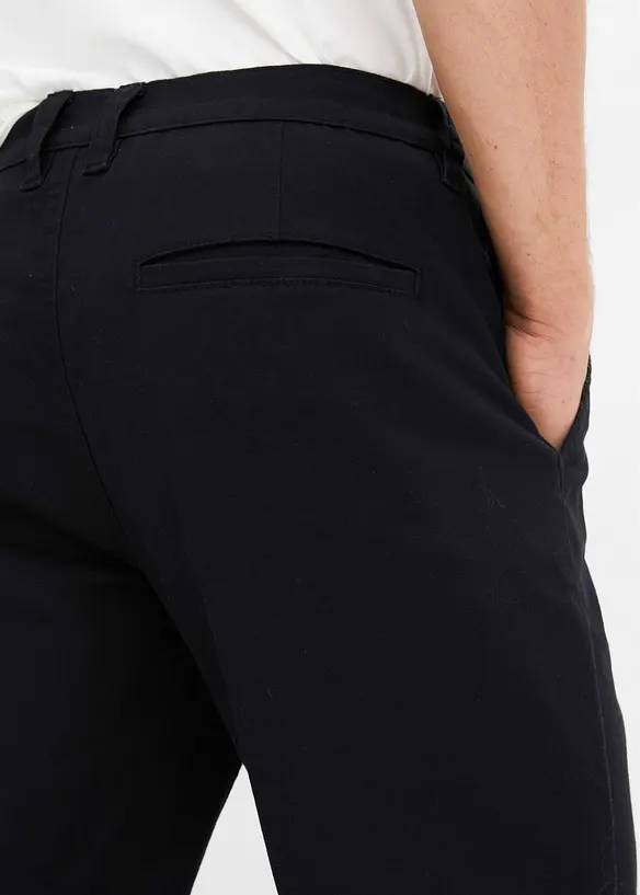Pantaloni chino elasticizzati con cotone biologico relaxed fit, straight, bonprix