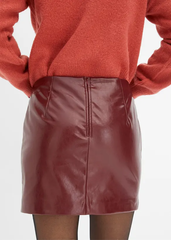 Gonna corta in similpelle, bonprix