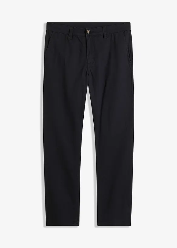 Pantaloni chino elasticizzati con cotone biologico relaxed fit, straight, bonprix