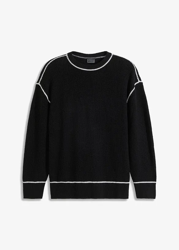 Maglione con cotone riciclato, loose fit, bonprix