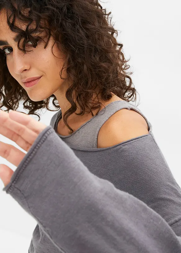 Maglione e top in puro cotone (set 2 pezzi), bonprix