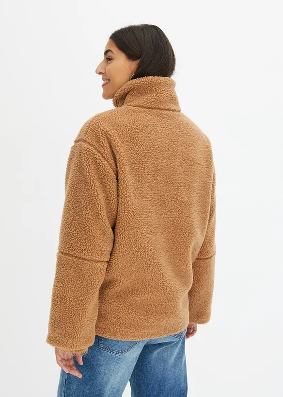 Giacca in pile teddy imbottita, bonprix