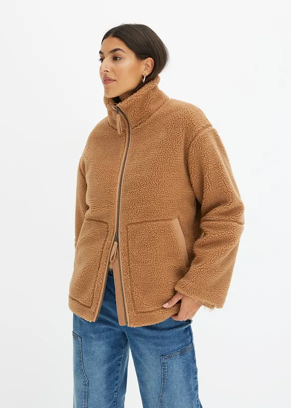 Giacca in pile teddy imbottita, bonprix