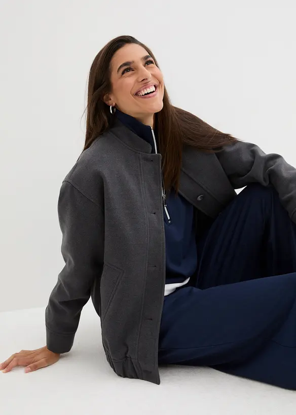 Giacca oversize in simil lana, bonprix