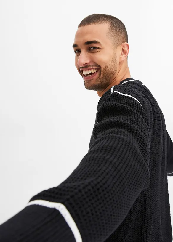 Maglione con cotone riciclato, loose fit, bonprix