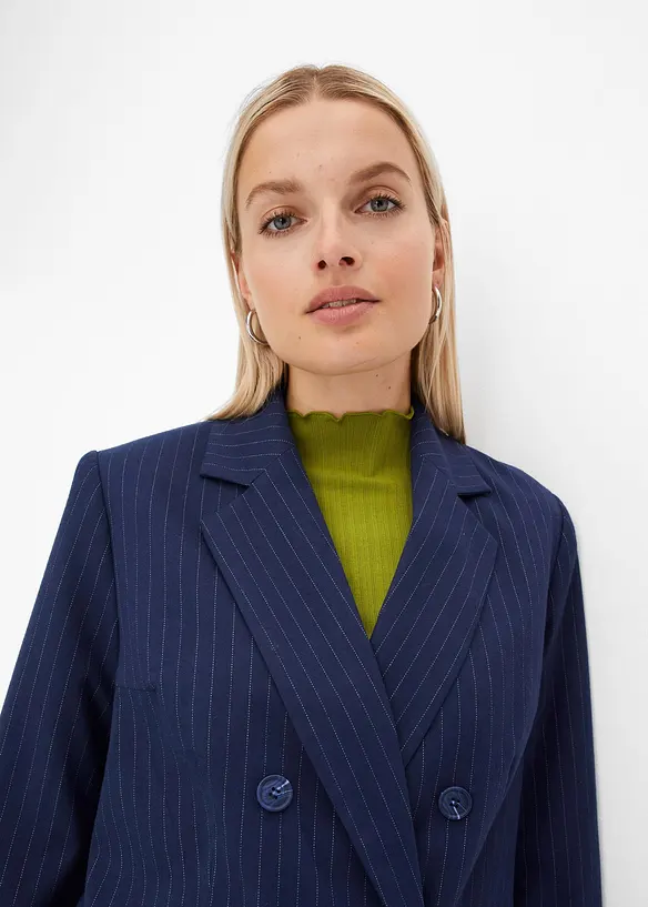 Blazer doppiopetto in misto viscosa, bonprix