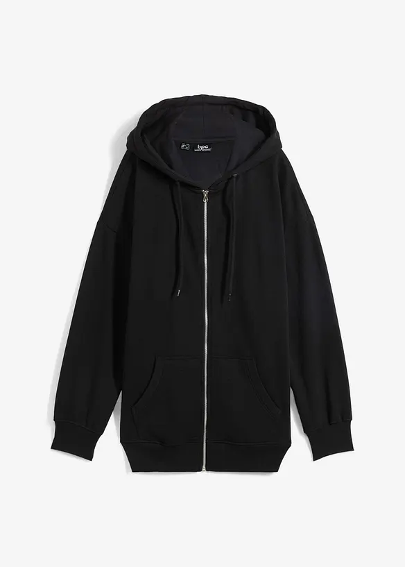 Felpa con zip e cappuccio, bonprix