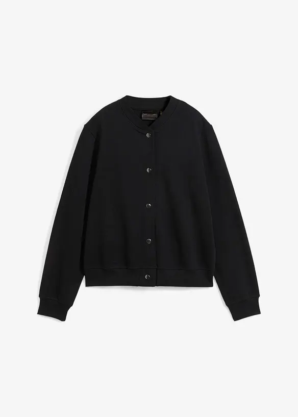 Bomber in felpa con automatici, bonprix